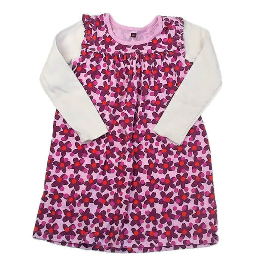 Tea Collection Girls Pink | Purple Floral Dress Size: 5T Pink | Purple Floral
