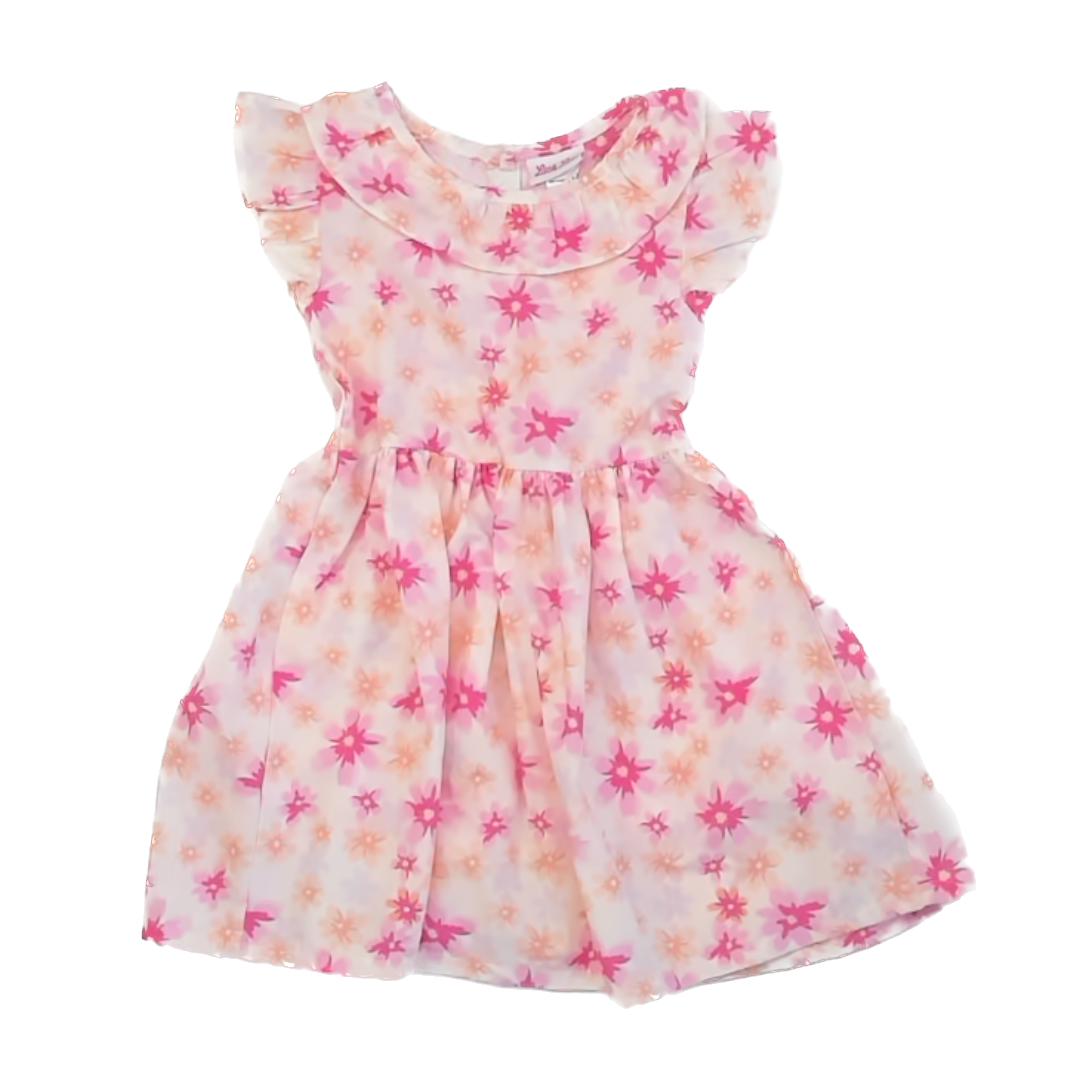 Little Lass Girls Pink | Purple Floral Dress Size: 5T Pink | Purple Floral