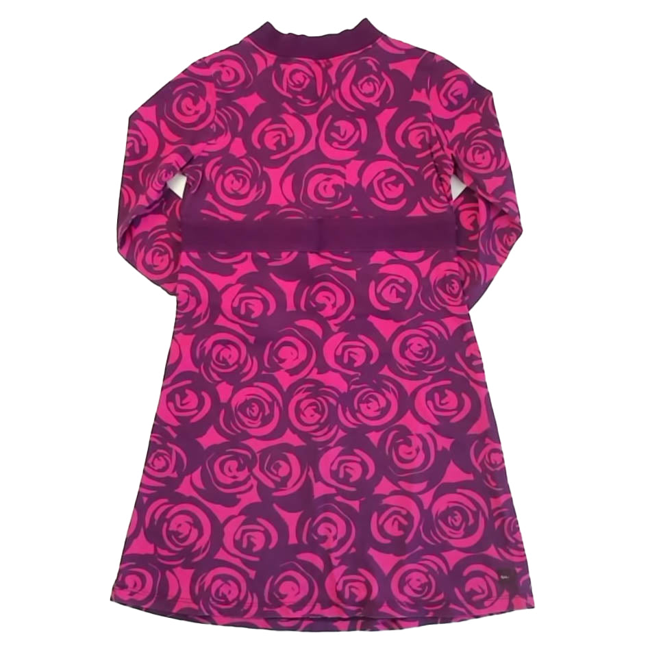 Tea Collection Girls Pink | Purple Floral Dress Size: 7 Years Pink | Purple Floral
