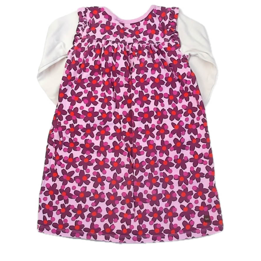 Tea Collection Girls Pink | Purple Floral Dress Size: 5T Pink | Purple Floral