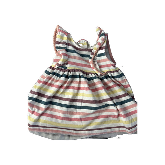 Girls pink | purple | Yellow | Stripe Dress Size: 12-18 months pink | purple | Yellow | Stripe