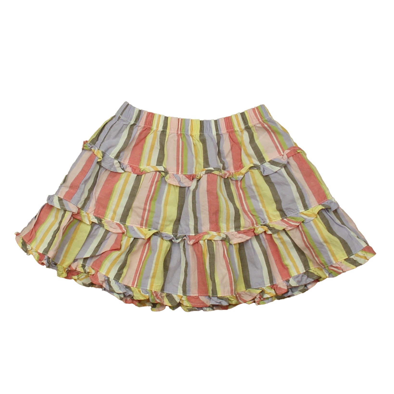 Gymboree Girls Pink | Purple | Yellow Stripe Skirt Size: 2T Pink | Purple | Yellow Stripe