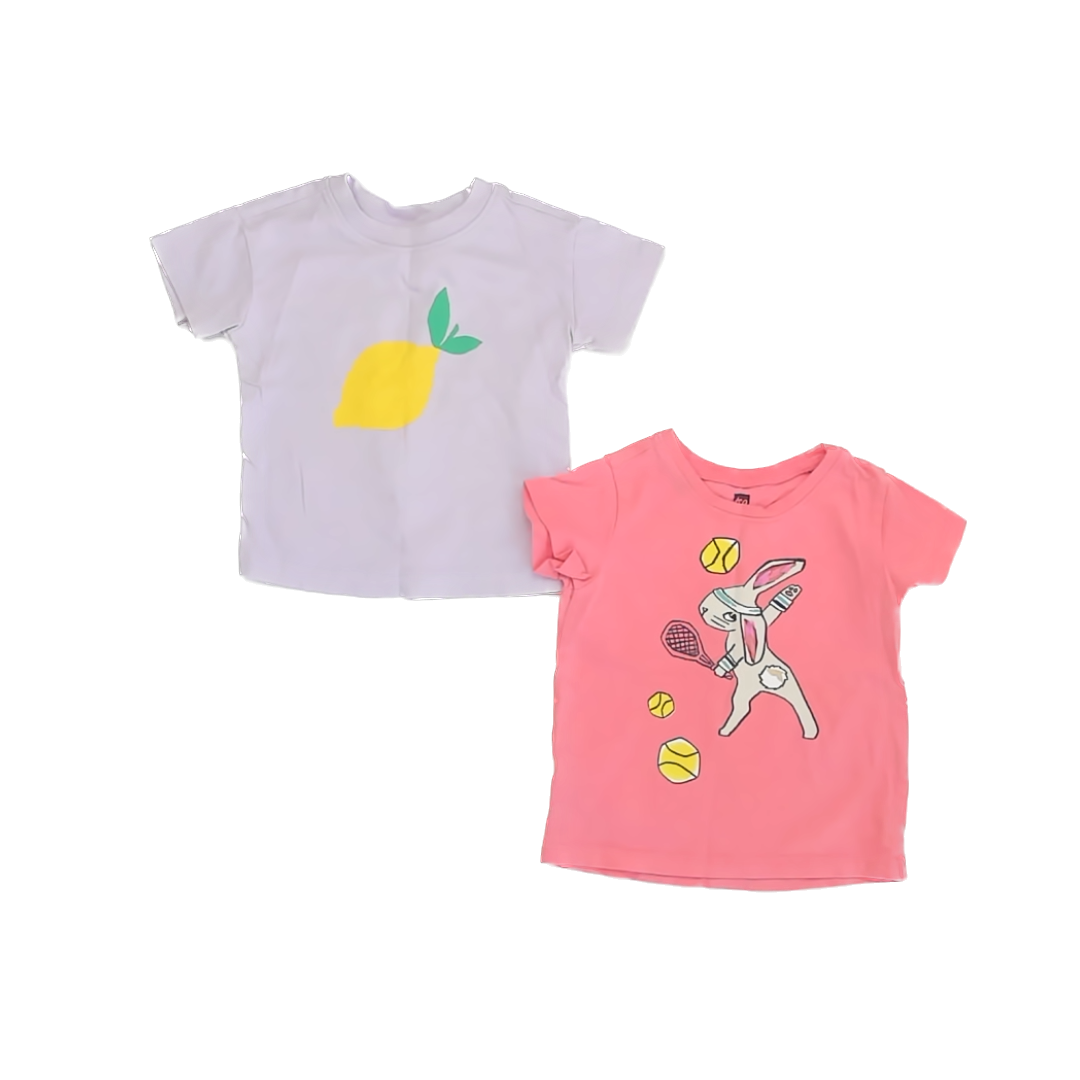 Tea Collection Girls Pink | Purple T-Shirt Size: 12-18 Months Pink | Purple