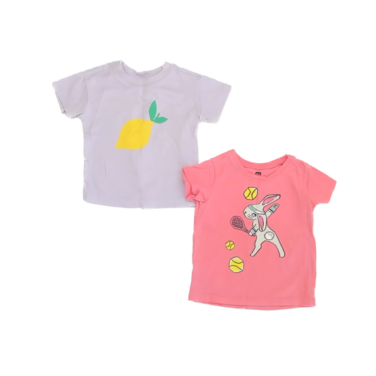 Tea Collection Girls Pink | Purple T-Shirt Size: 12-18 Months Pink | Purple