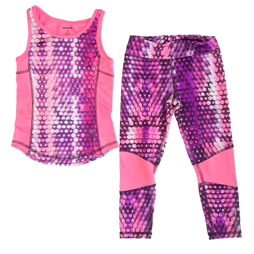 Reebok Girls Pink | Purple Athletic Top Size: S (7-8 Years) Pink | Purple