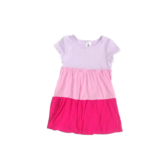 Member's Mark Girls Pink | Purple Dress Size: 3T Pink | Purple