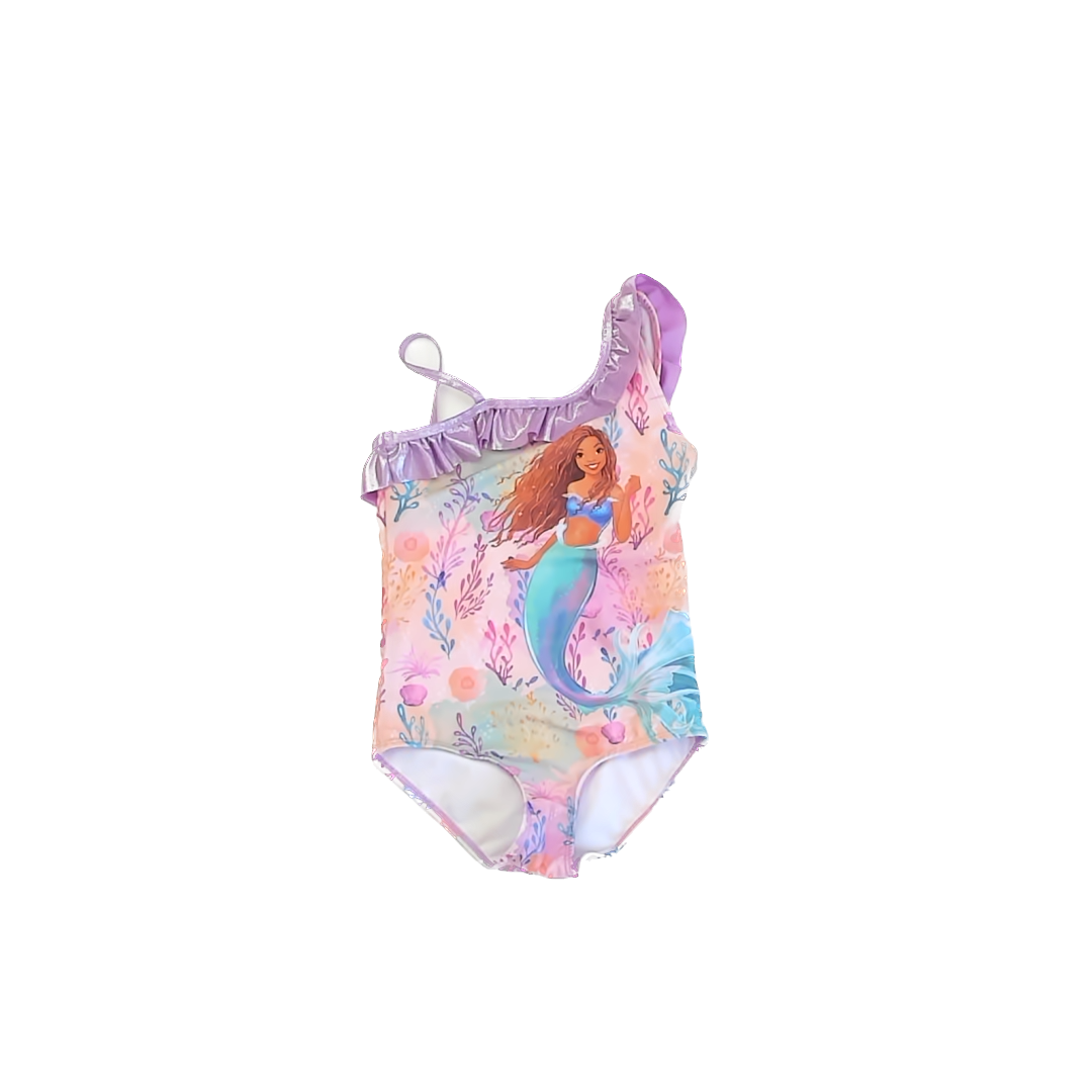 The Little Mermaid Girls Pink | Purple 1-piece Swimsuit Size: 5T Pink | Purple