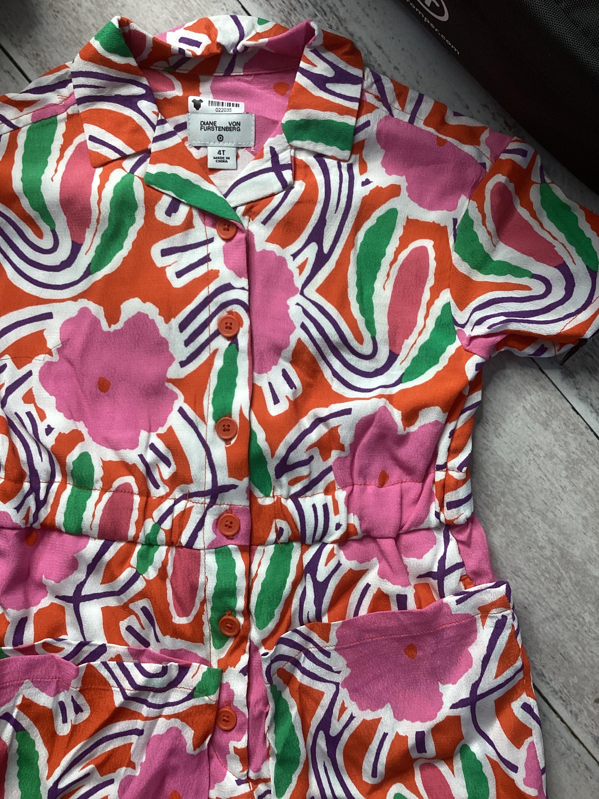 Target Girls pink | purple Romper Size: 4T pink | purple