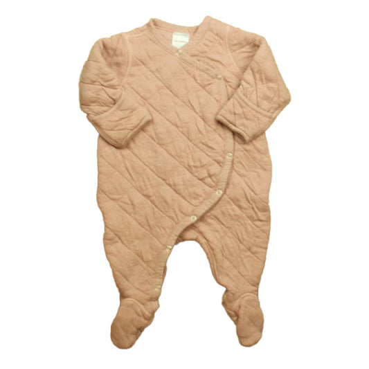 Hanna Andersson Girls Pink Quilted Long Sleeve Outfit Size: 3-6 Months Pink Quilted