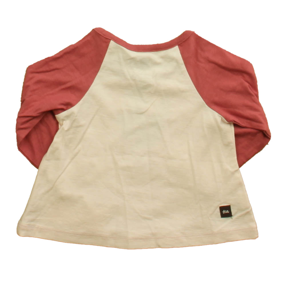 Tea Girls Pink Radish Long Sleeve T-Shirt Size: 3-6 Months Pink Radish