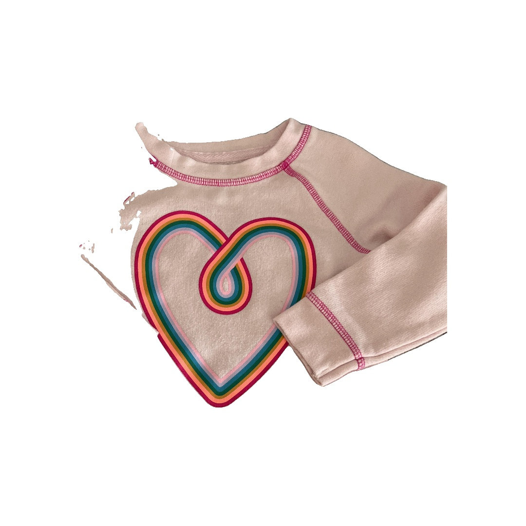 Carters Girls pink | Rainbow | Hearts Sweater Size: 2T pink | Rainbow | Hearts