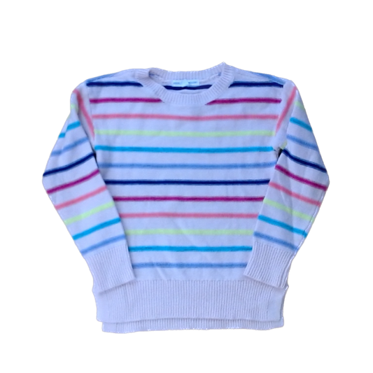 Rockets Of Awesome Girls Pink | Rainbow Stripes Sweater Size: 2T - 5T Pink | Rainbow Stripes