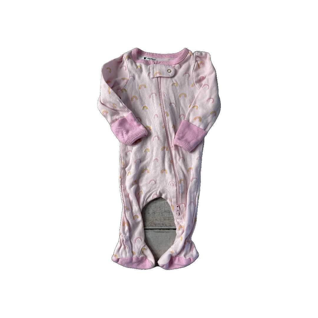 Cloud Island Girls pink | Rainbow Pajamas Size: Newborn pink | Rainbow