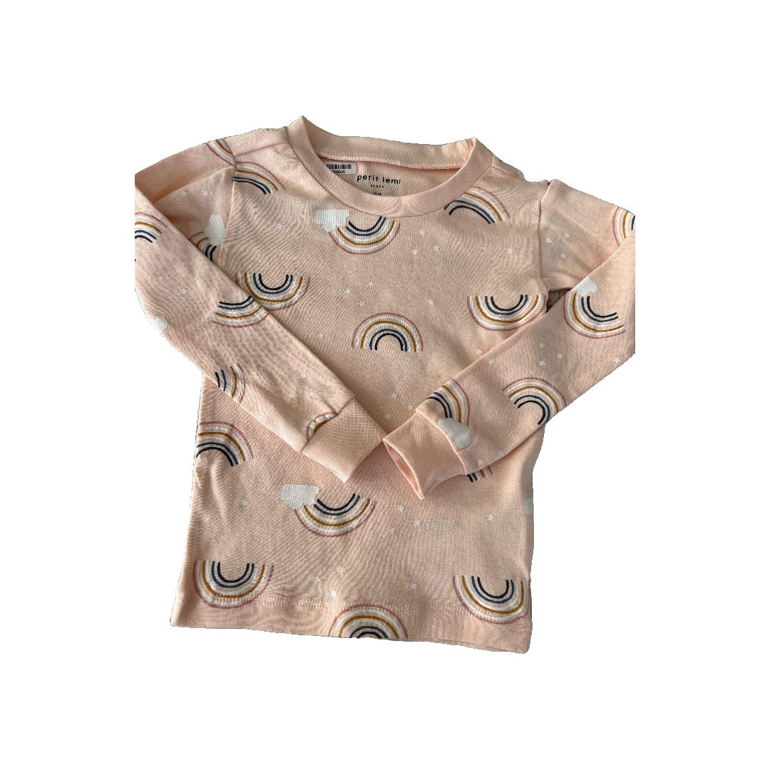 Petit Lemi Girls pink | Rainbow Pajamas Size: 18 months pink | Rainbow