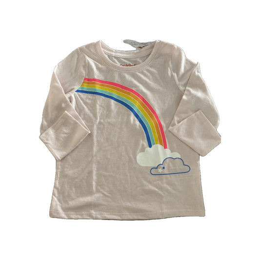 Cat & Jack Girls pink | Rainbow Long Sleeve Shirt Size: 3T pink | Rainbow