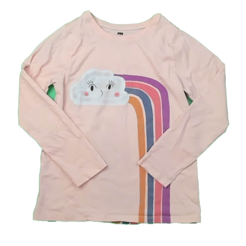 Tea Collection Girls Pink Rainbow Long Sleeve T-Shirt Size: 12 Years Pink Rainbow
