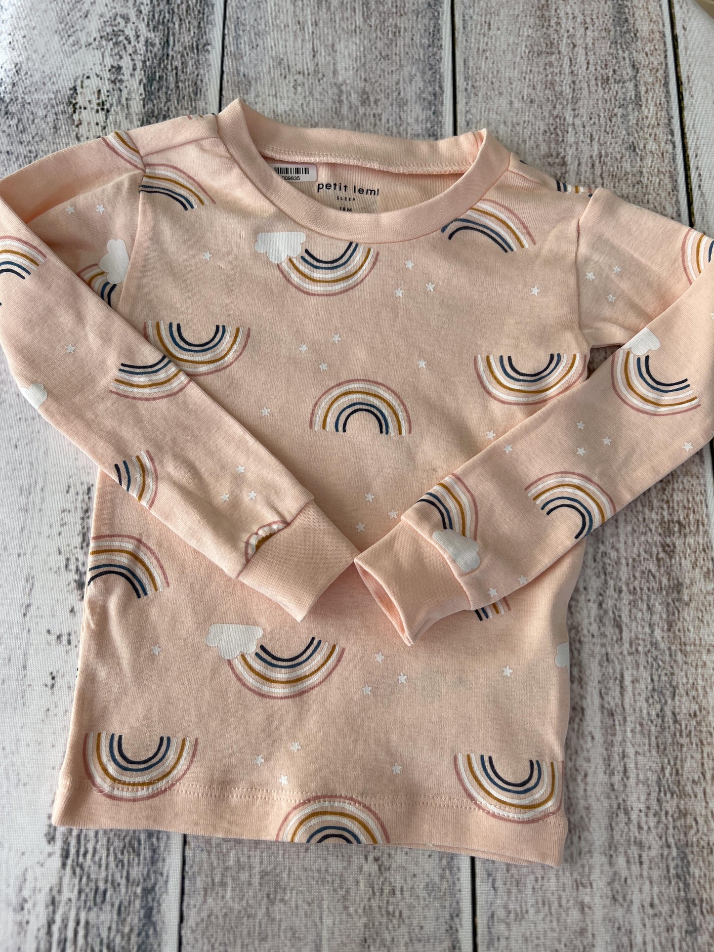 Petit Lemi Girls pink | Rainbow Pajamas Size: 18 months pink | Rainbow