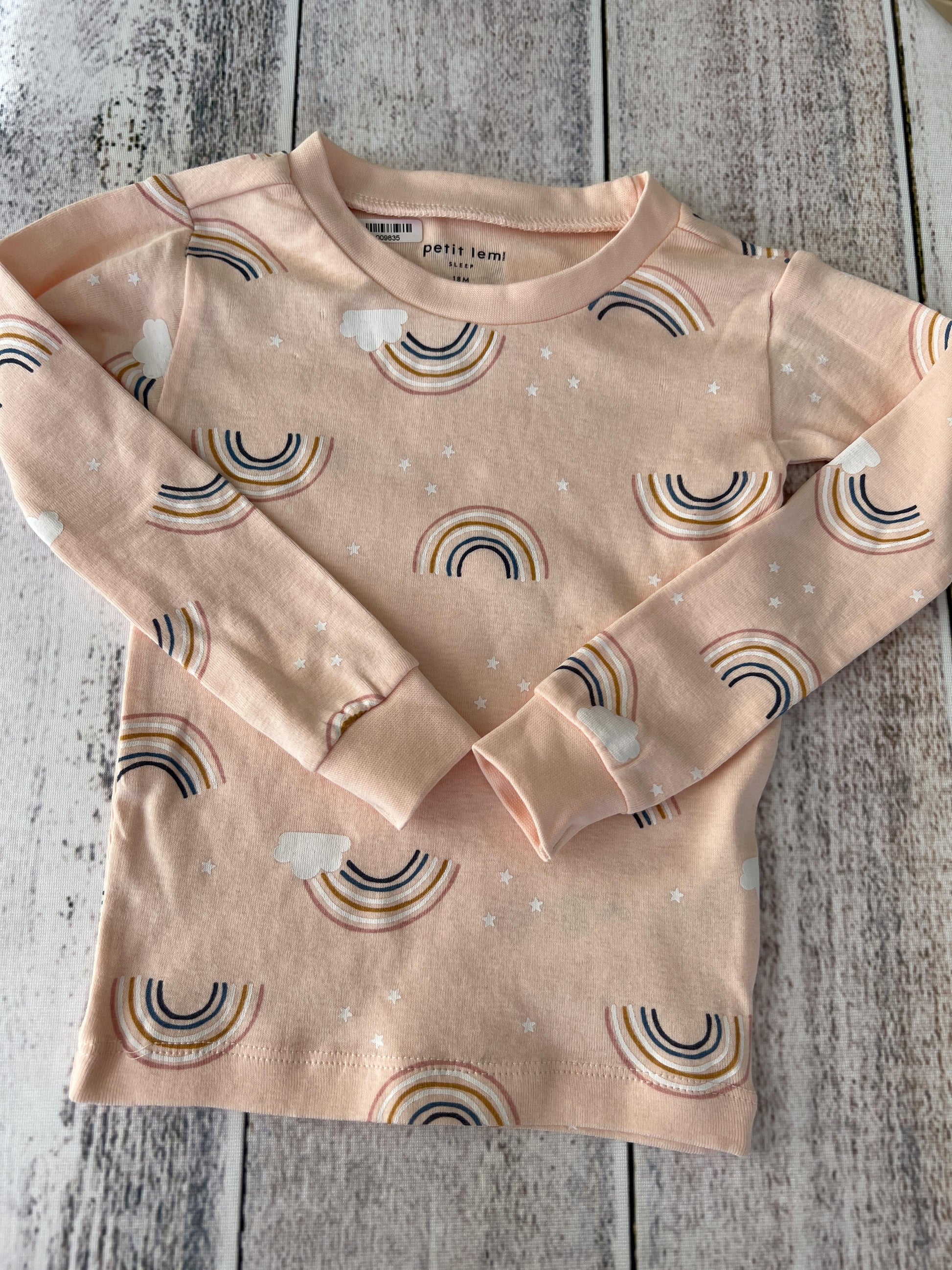 Petit Lemi Girls pink | Rainbow Pajamas Size: 18 months pink | Rainbow
