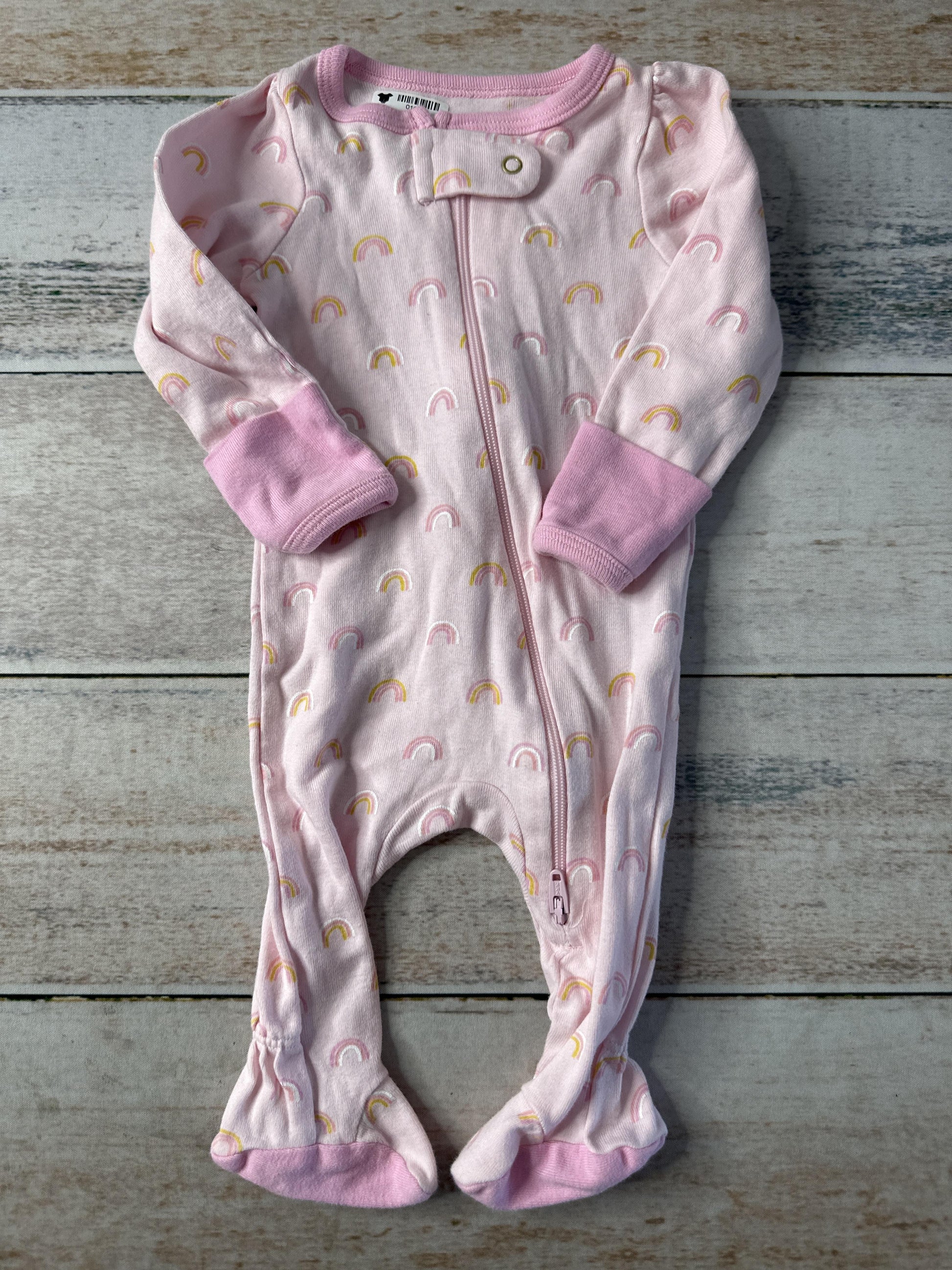 Cloud Island Girls pink | Rainbow Pajamas Size: Newborn pink | Rainbow