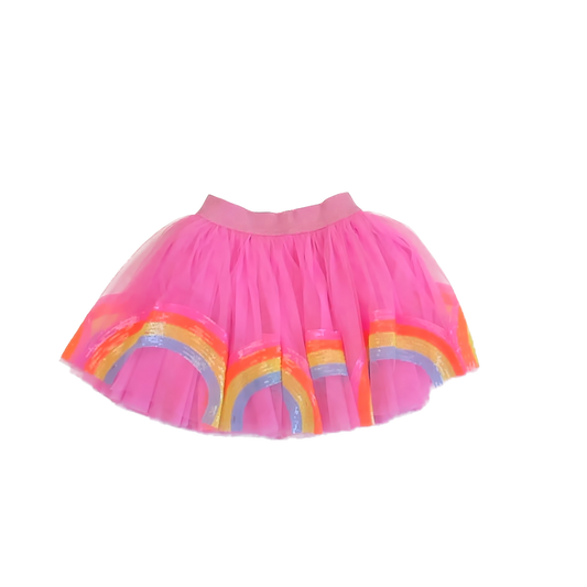 Dollfaced Girls Pink | Rainbow Skirt Size: 5-6 Years Pink | Rainbow
