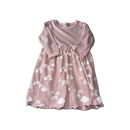 Babysoy Girls pink | Rainbow Dress Size: 3T pink | Rainbow