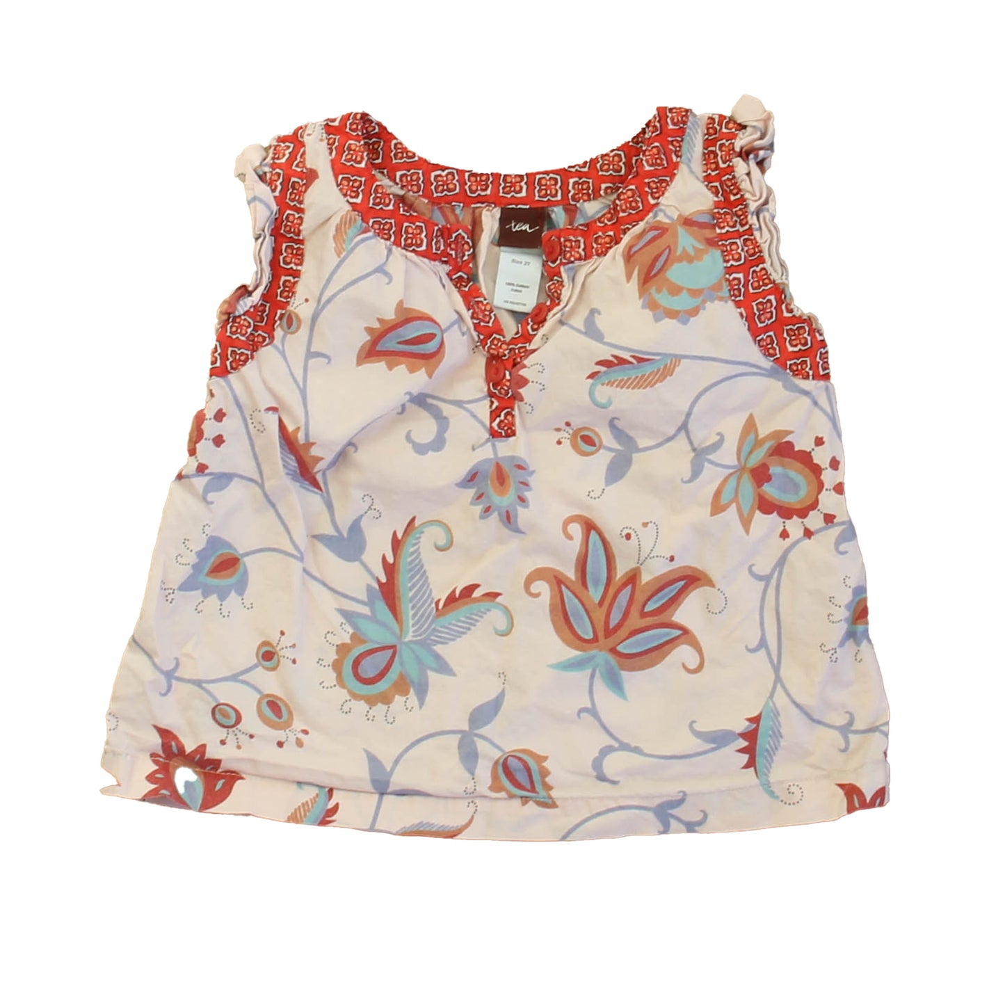 Tea Girls Pink | Red | Blue Blouse Size: 2T