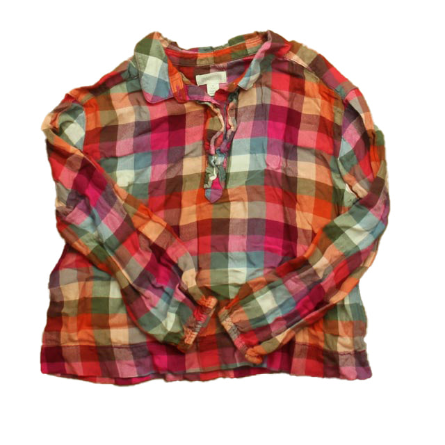 Gymboree Girls Pink | Red Check Blouse Size: 5-6