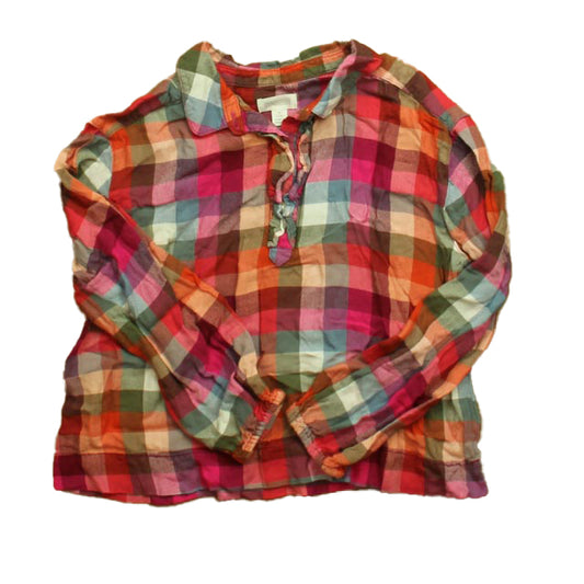 Gymboree Girls Pink | Red Check Blouse Size: 5-6