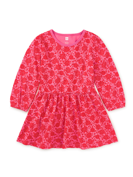 Tea Collection Girls Pink | Red Floral Dress Size: 5T Pink | Red Floral