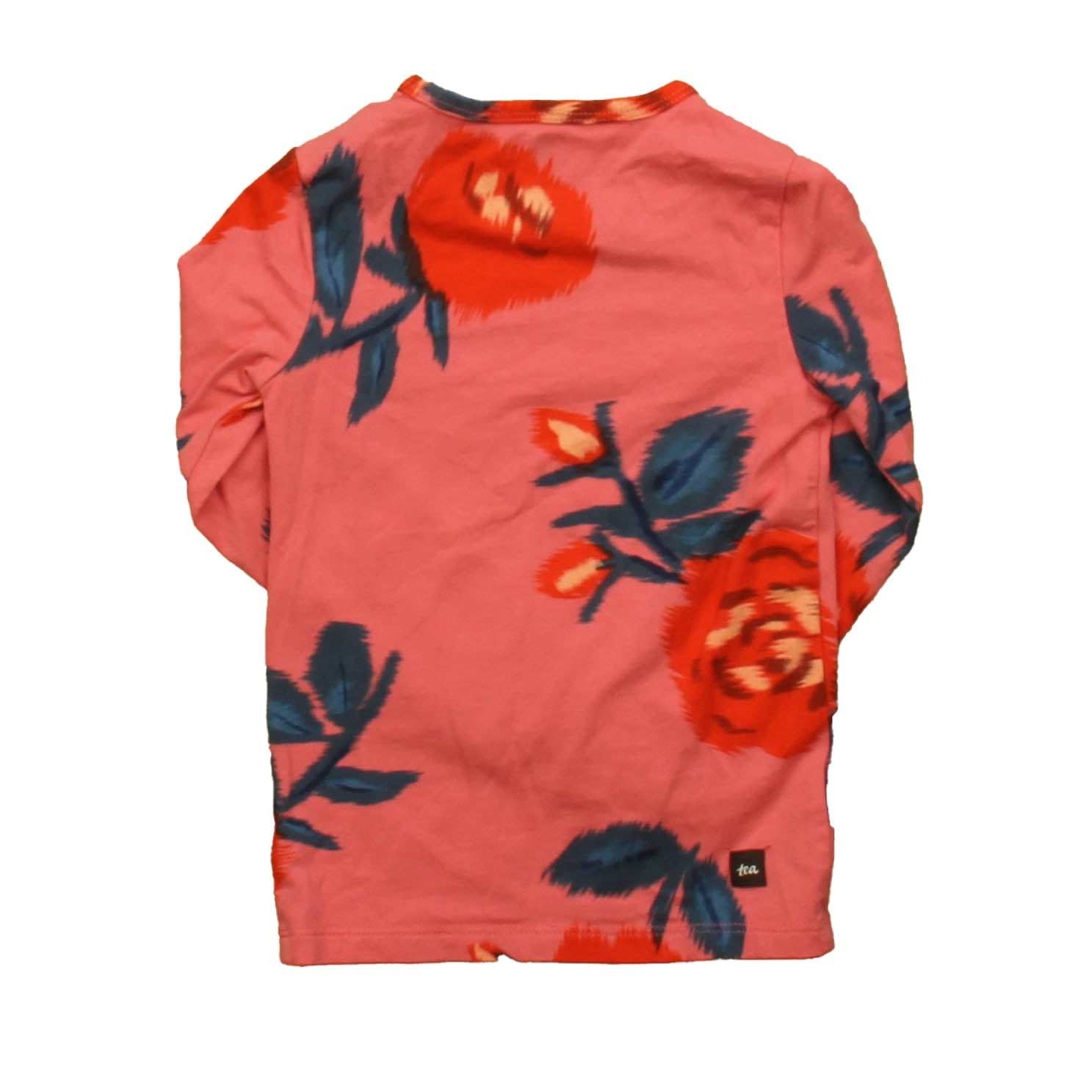 Tea Collection Girls Pink | Red Floral Long Sleeve T-Shirt Size: 2T Pink | Red Floral