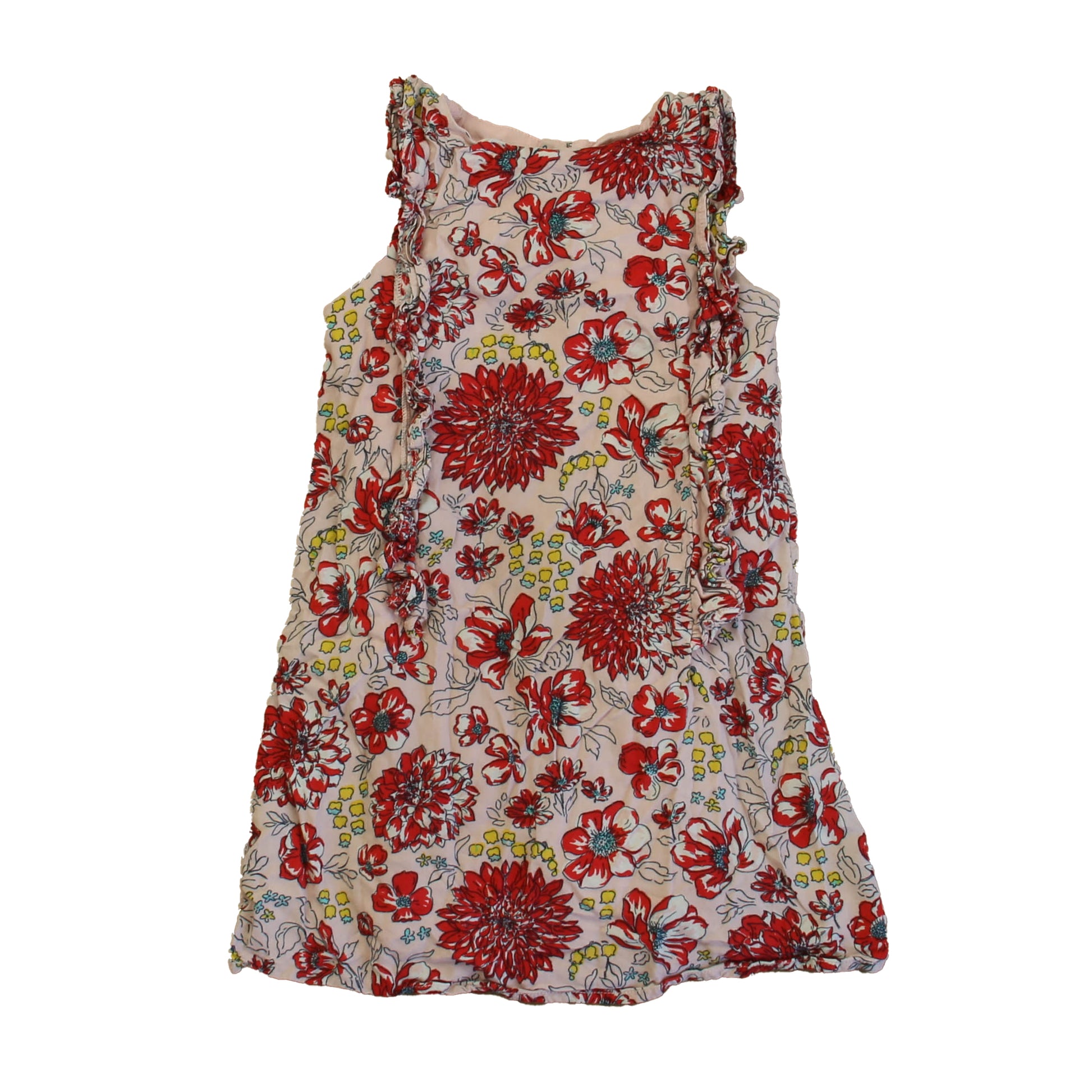 Harper Canyon Girls Pink | Red Floral Dress Size: 4T Pink | Red Floral