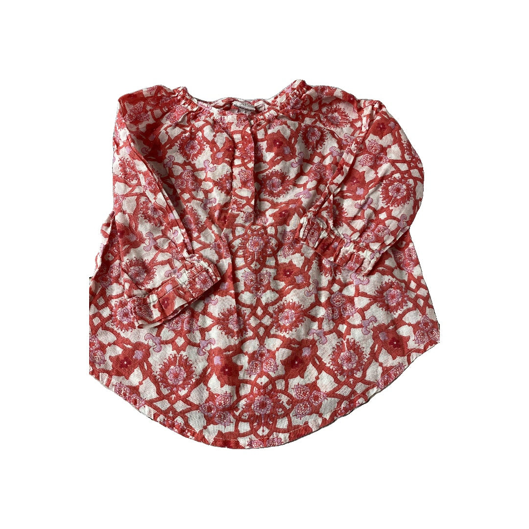 Rickshaw Girls pink | Red | Flowers Shirt Size: 2T pink | Red | Flowers
