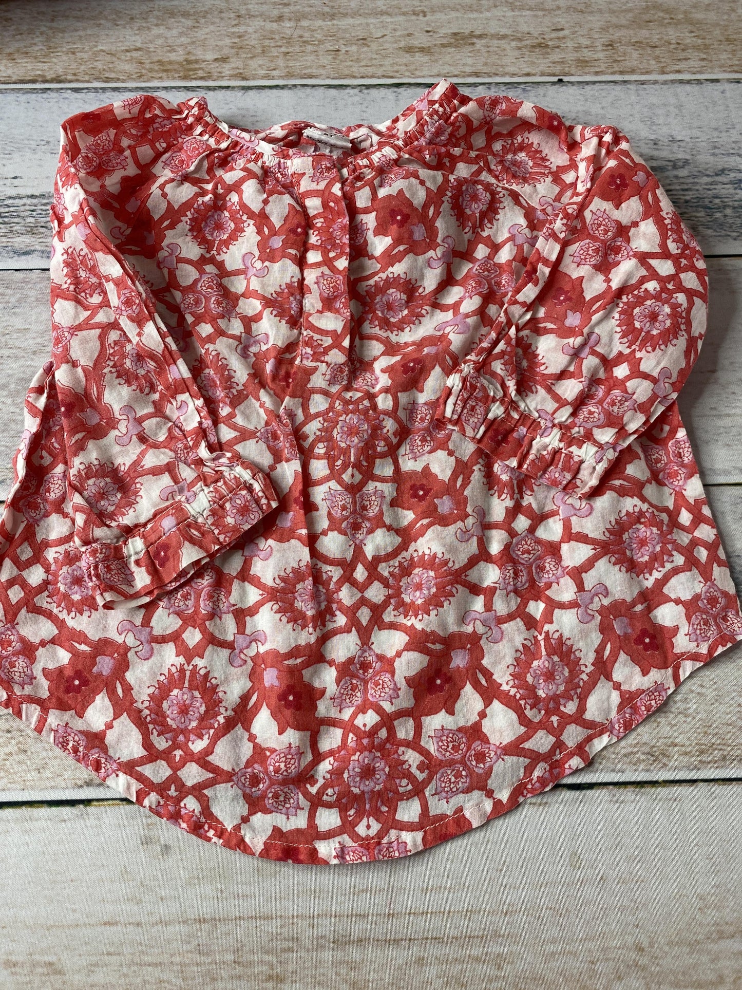 Rickshaw Girls pink | Red | Flowers Shirt Size: 2T pink | Red | Flowers