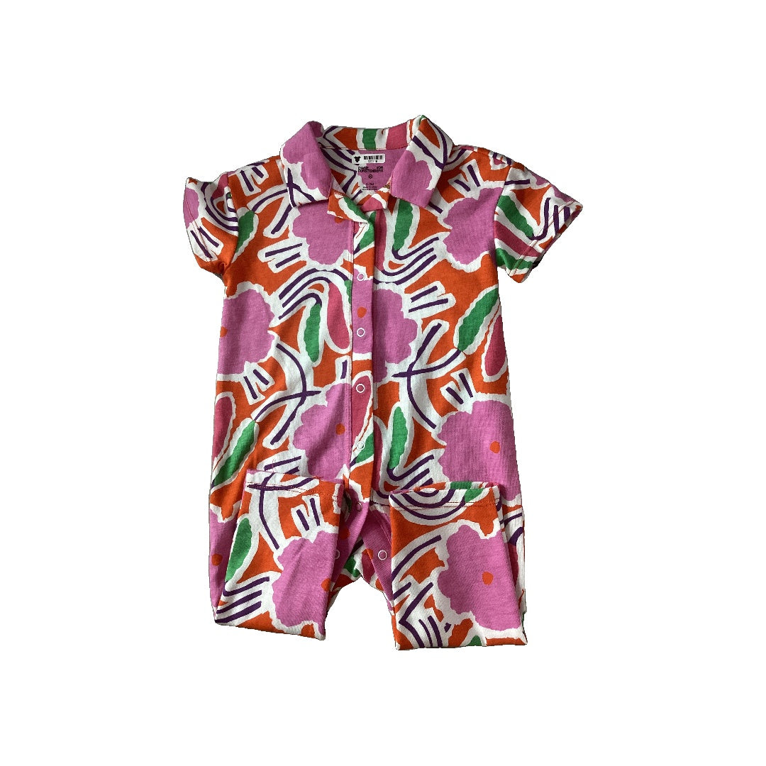 Girls pink | Red | green Romper Size: 6-9 months pink | Red | green