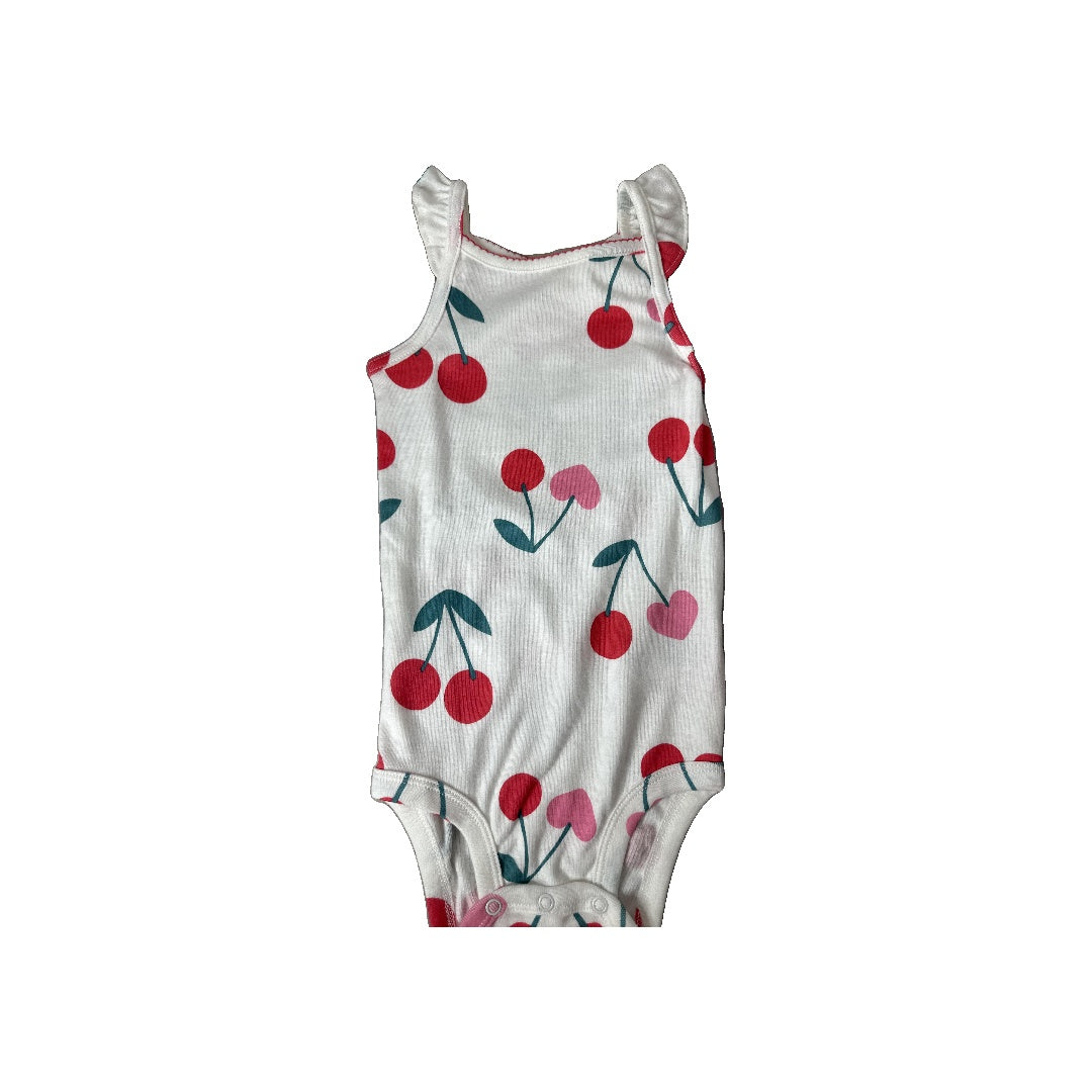 Carters Unisex pink | Red | White Onesie Size: 18-24 months pink | Red | White