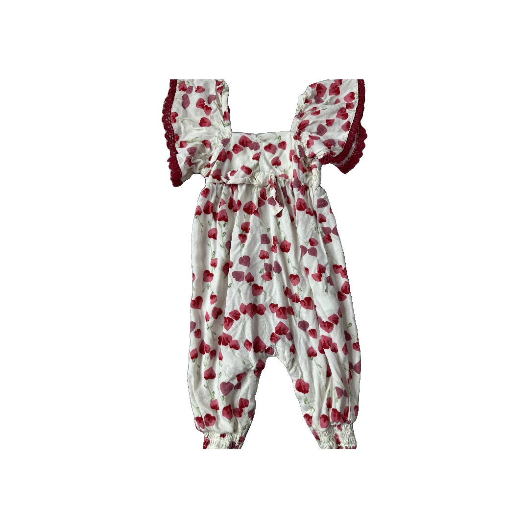 Girls pink | red Romper Size: 3-6 months pink | red