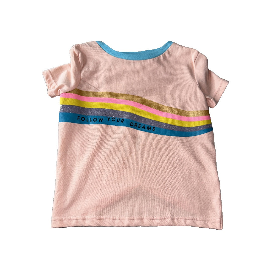 Sovereign Code Girls pink | Retro | Stripe T-Shirt Size: 2T pink | Retro | Stripe