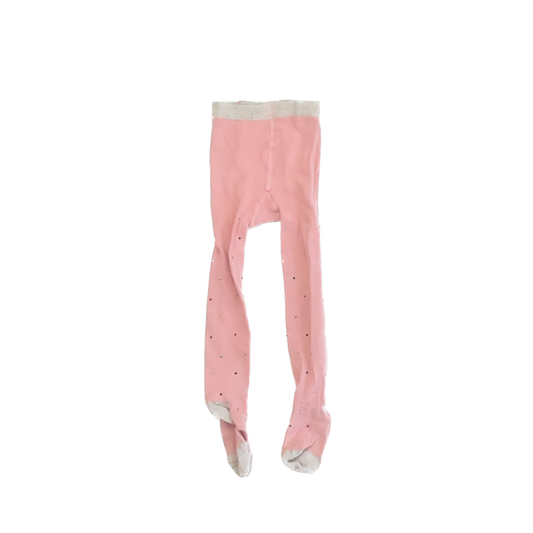 Boden Girls Pink Rhinestone Tights Size: 5-6 Years Pink Rhinestone