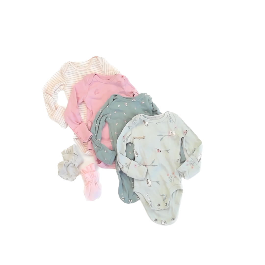 Carter''s Girls Pink | Sage Onesie Size: Newborn Pink | Sage