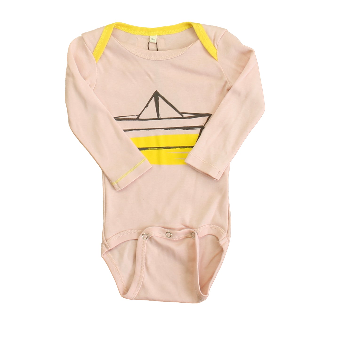 Ettel Bettel Girls Pink Sailboat Onesie Size: 12 Months