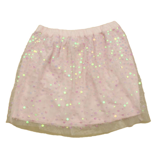 Crewcuts Girls Pink Sequins Skirt Size: 6-7 Years Pink Sequins