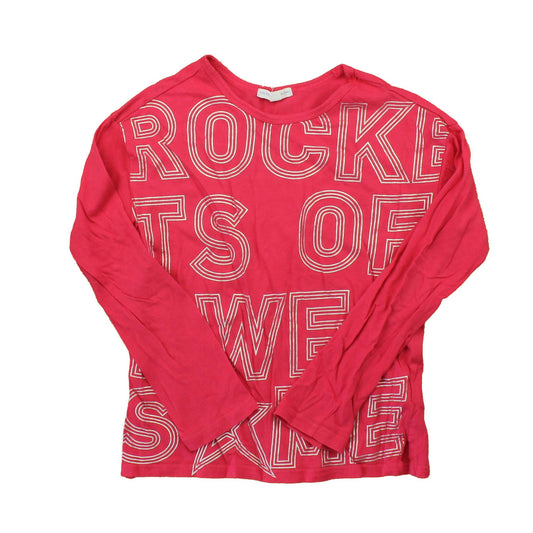 Rockets Of Awesome Girls Pink | Silver Long Sleeve T-Shirt Size: 8 Years