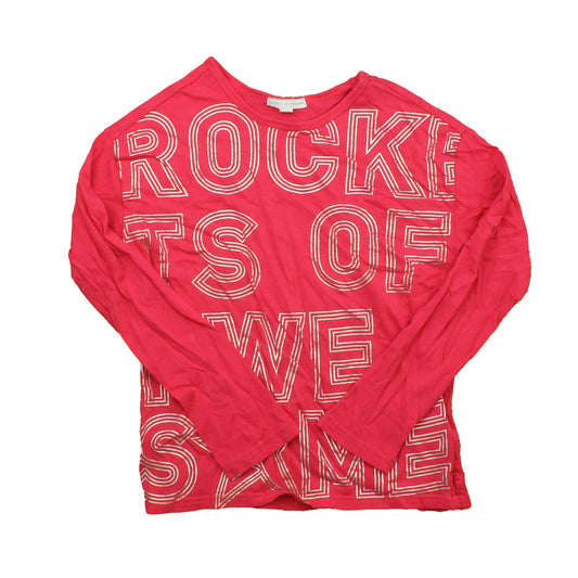 Rockets Of Awesome Girls Pink | Silver Long Sleeve T-Shirt Size: 8 Years