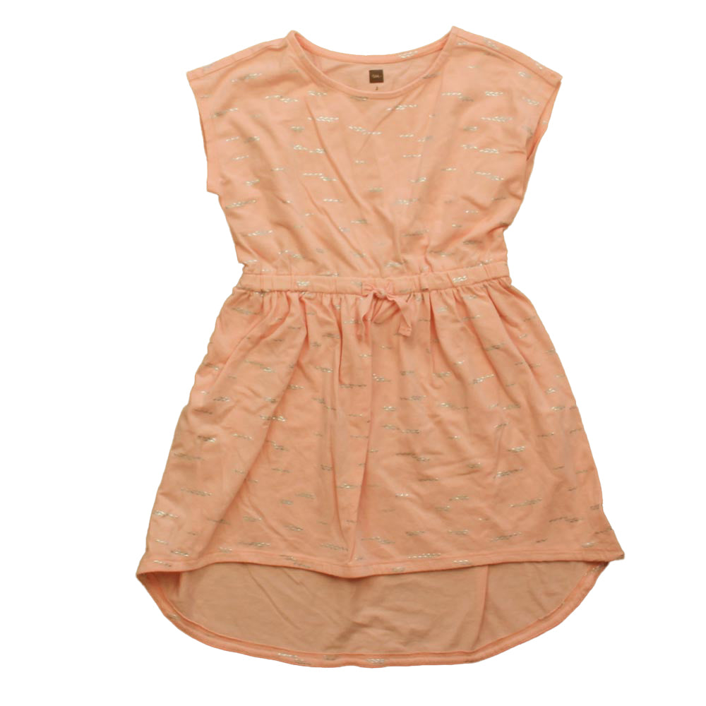 Tea Girls Pink | Silver Dress Size: 2T Pink | Silver