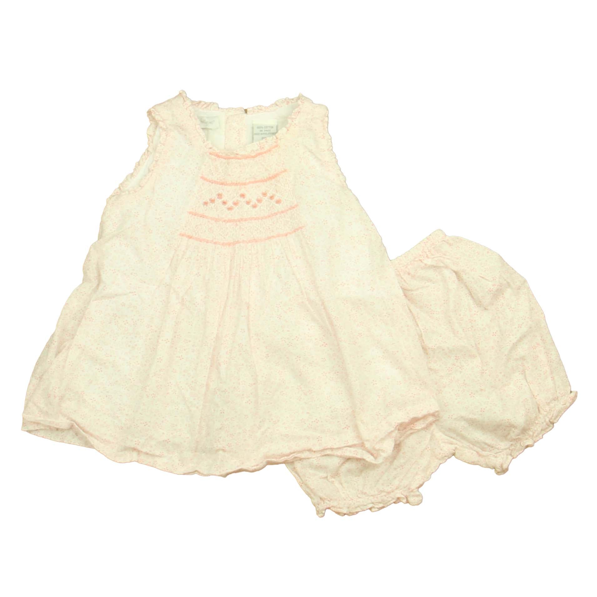 Carriage Boutiques Girls Pink Smocked Dress Size: 9 Months Pink Smocked