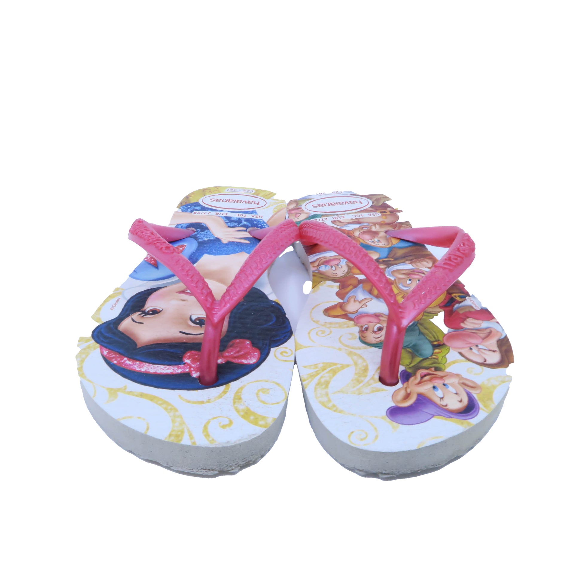 Havaianas Girls Pink Snow White Flip Flops Size: 6 Toddler Pink Snow White