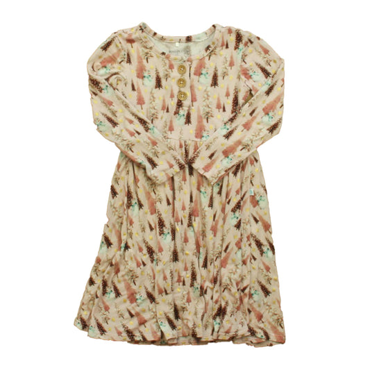 Posh Peanut Girls Pink Snowmen Dress Size: 2T Pink Snowmen