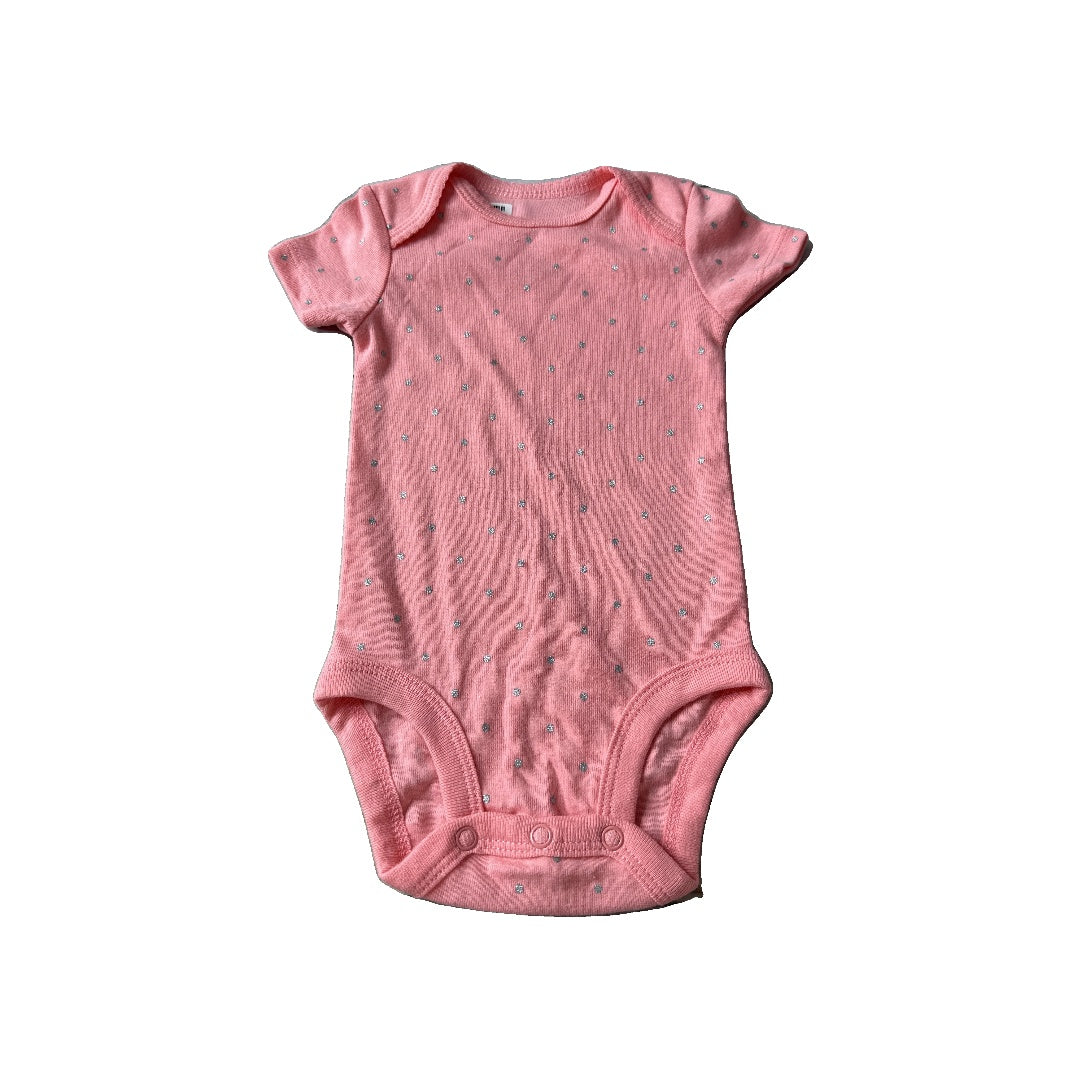 Just Born Girls pink | Sparkle | polka dot Onesie Size: 3 months pink | Sparkle | polka dot