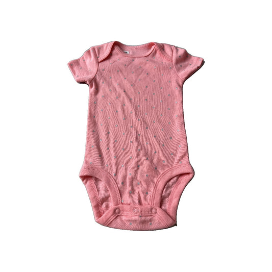 Just Born Girls pink | Sparkle | polka dot Onesie Size: 3 months pink | Sparkle | polka dot