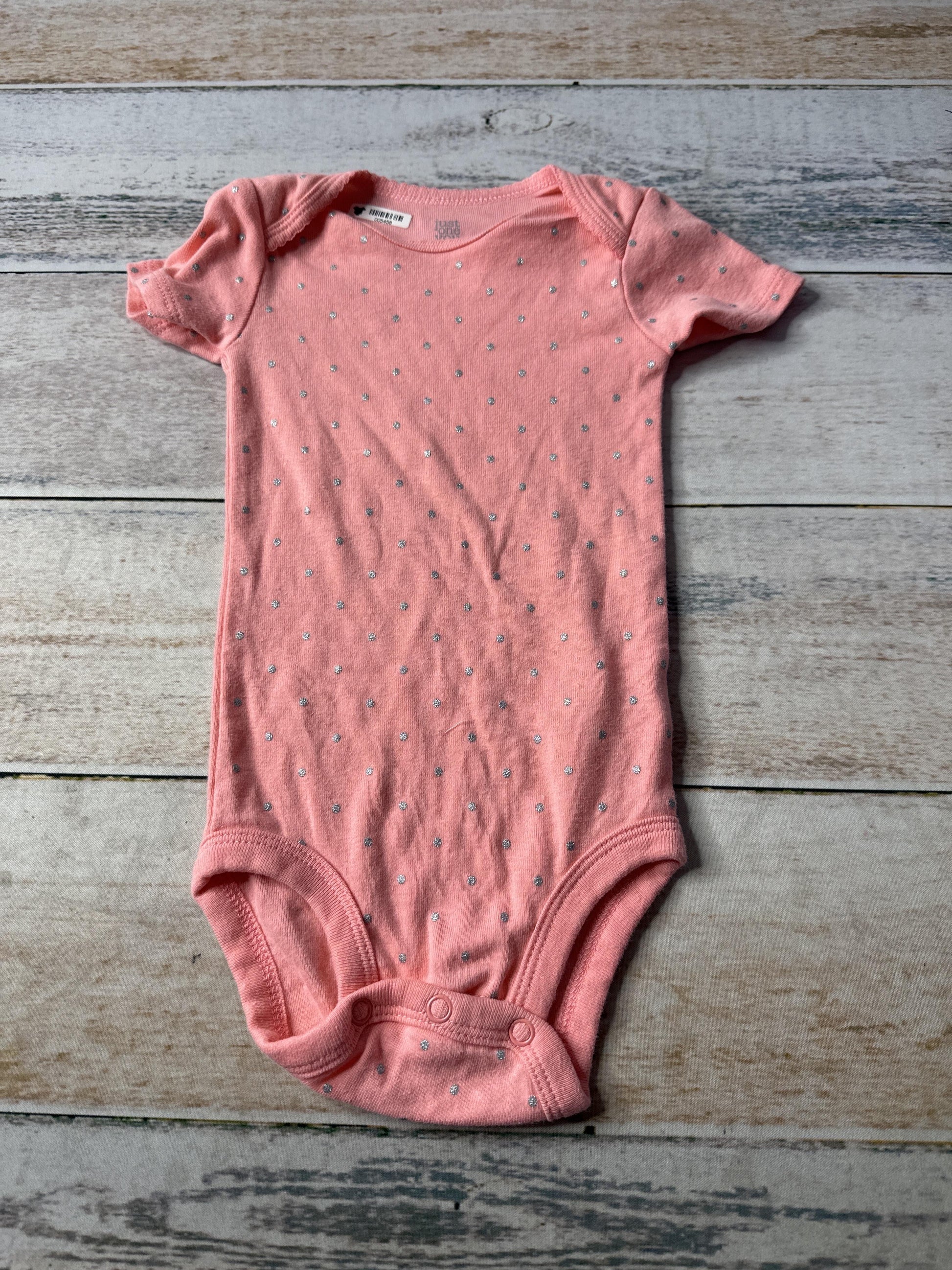 Just Born Girls pink | Sparkle | polka dot Onesie Size: 12M pink | Sparkle | polka dot